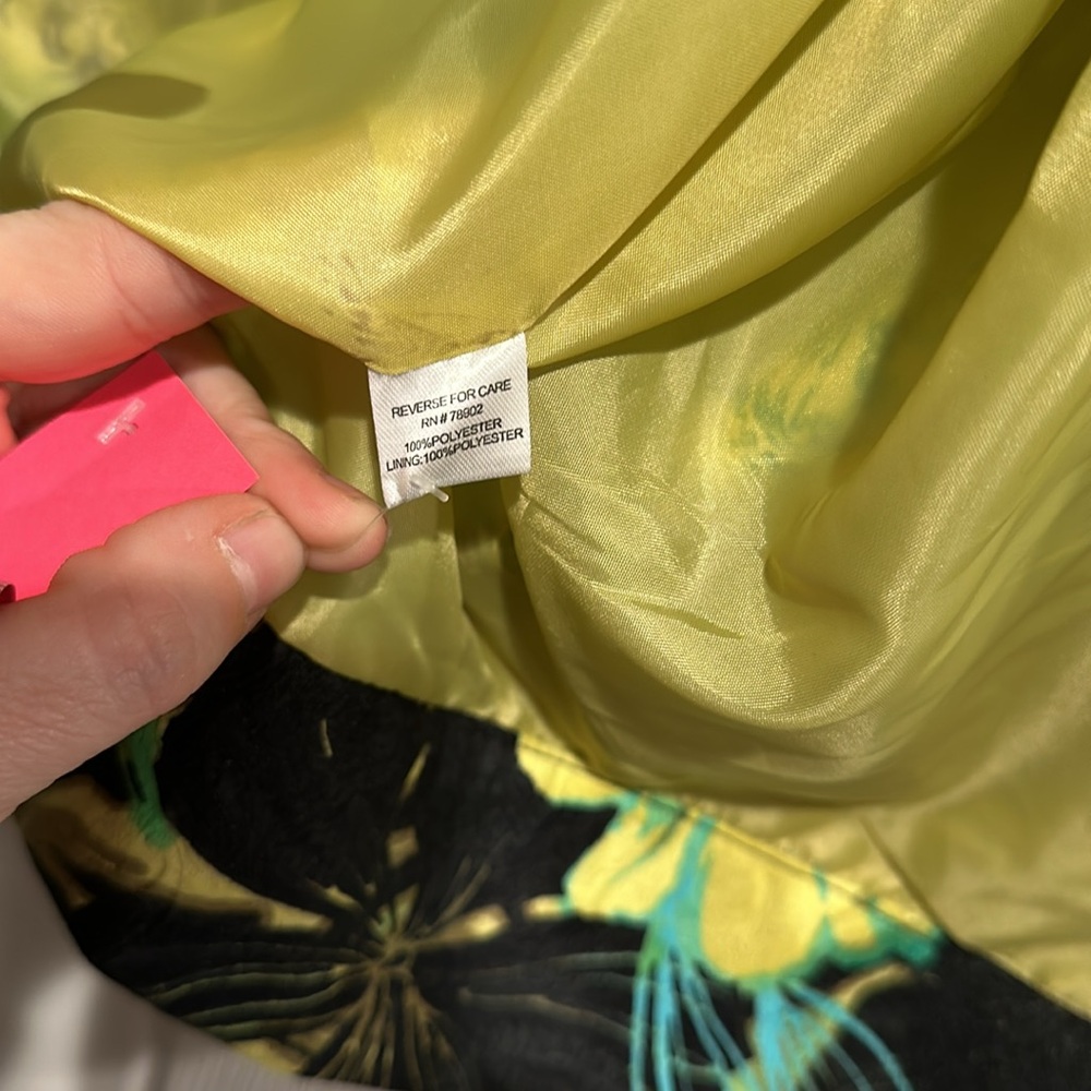 Erin London Floral Women's Jacket - Green and Yellow - Picture 6 of 8